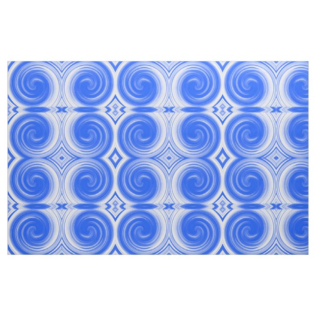 Tecido Abstrato de espiral azul moderno nº 2 (Fat Quarter)