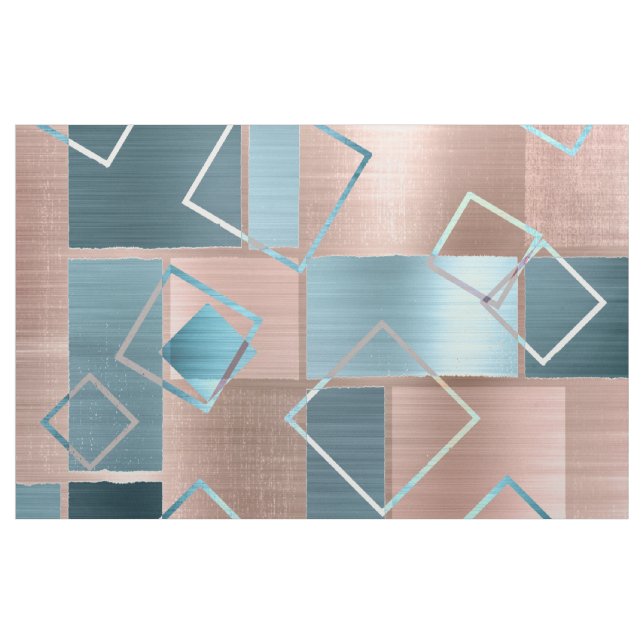 Tecido Abstrato de luxo | Blush Rosa Dourado e Teatro Geo (Jarda)