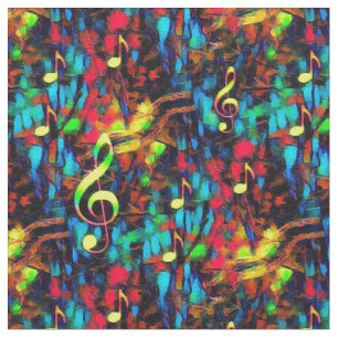 Tecido Abstrato de notas de música