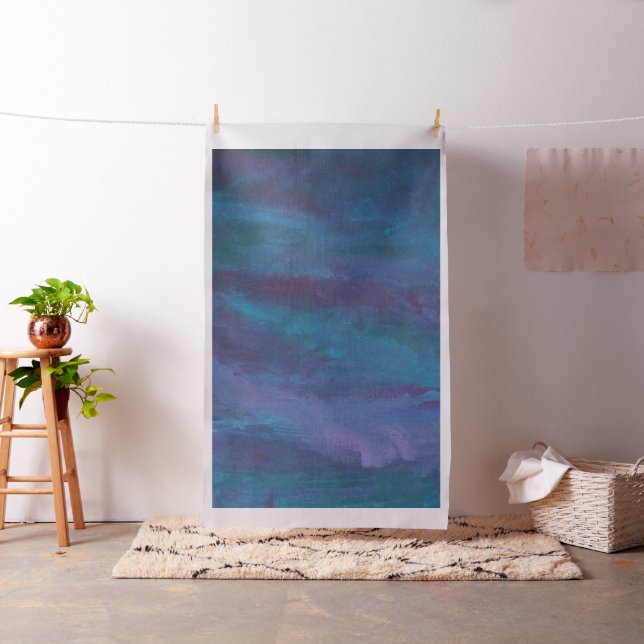 Tecido Abstrato de Ombre Azul | Roxo Violeta-Teal Turques (In Situ)