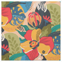 Abstrato Floral Colorida Exótica