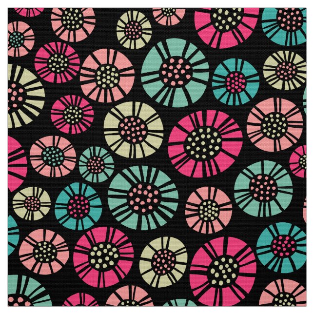 Tecido Abstrato Flores 031023 - Cores 01 (Modelo)