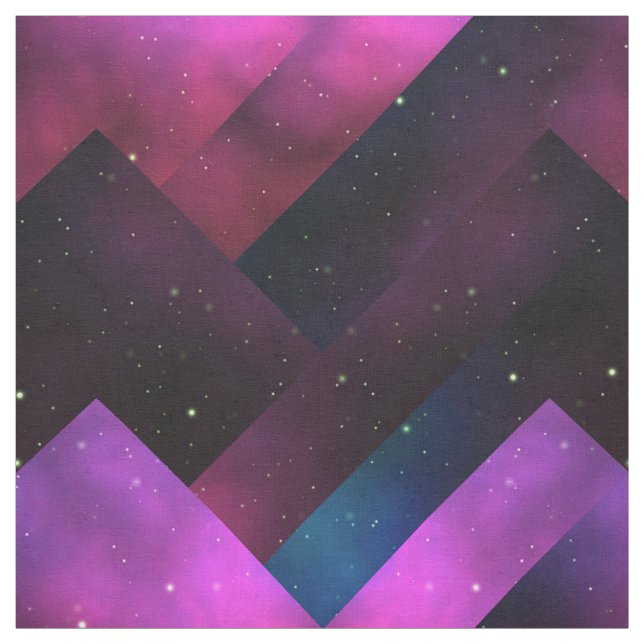 Tecido Abstrato Geométrico Galaxy Chevron Burgundy Rosa (Modelo)
