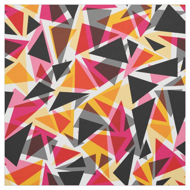 Tecido Abstrato, Geométrico, Vermelho e Preto (Modelo)