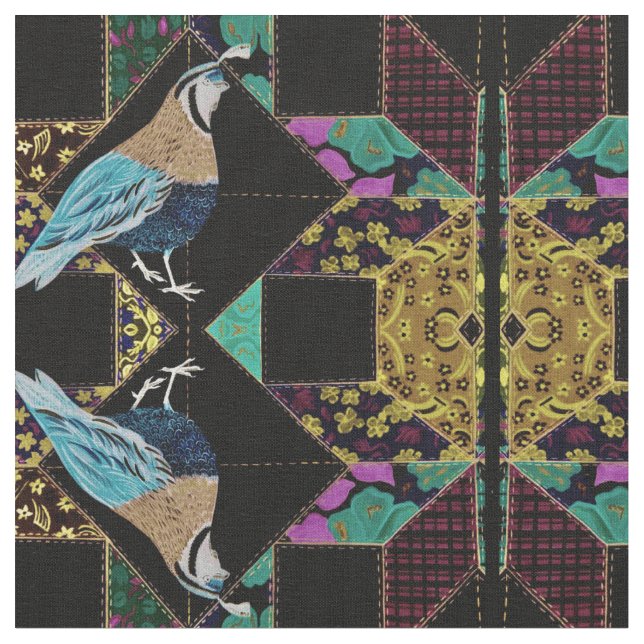 Tecido Abstrato King Quail Quilt (Detalhe)