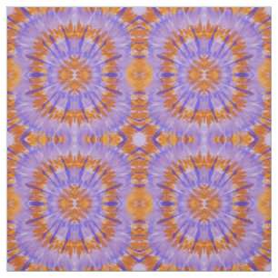 Tecido Abstrato laranja e azul