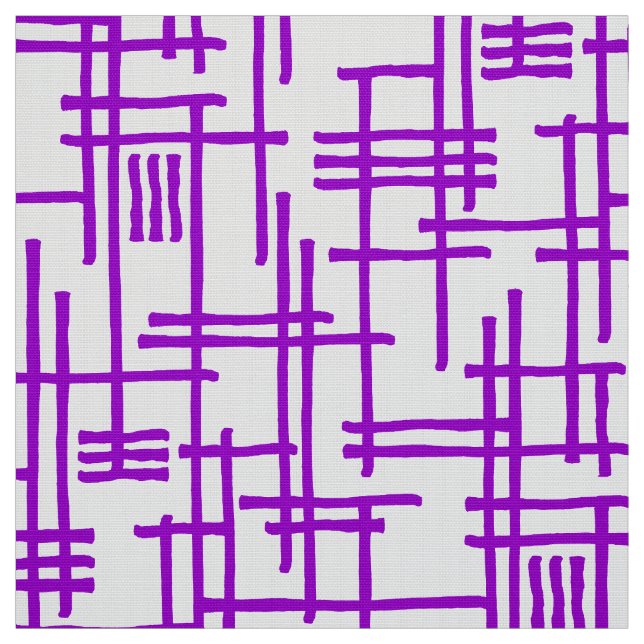 Tecido Abstrato Lines 120923 - Roxo em preto (Modelo)