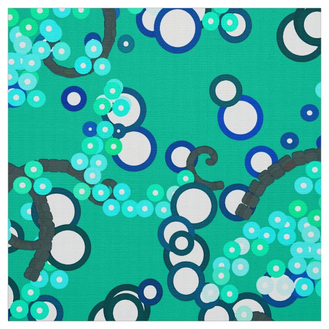 Tecido Abstrato moderno Confetti Impressão, Turquesa (Modelo)