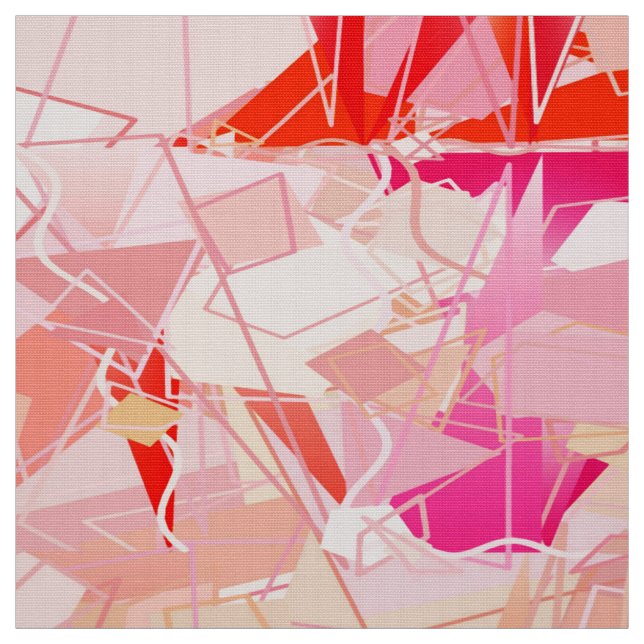 Tecido Abstrato moderno do meio século, cor-de-rosa coral (Modelo)