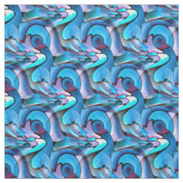 Tecido Abstrato Oceano Ondas Azul e Roxo
