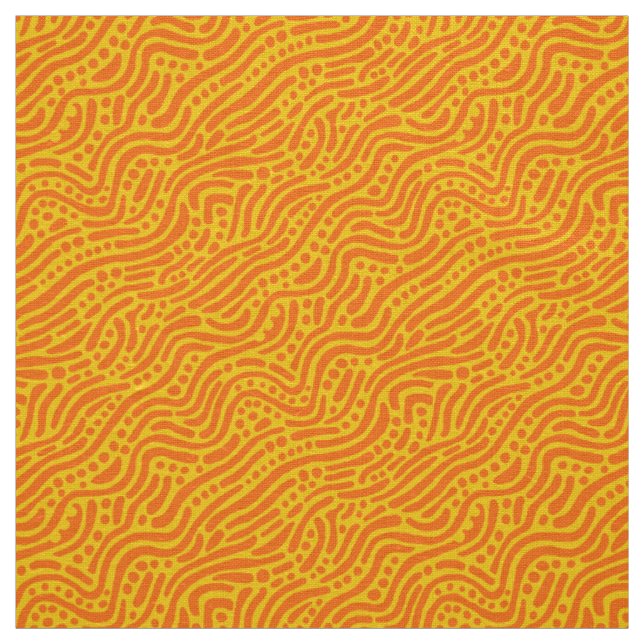 Tecido Abstrato Pattern 110523 - Laranja e âmbar (Modelo)