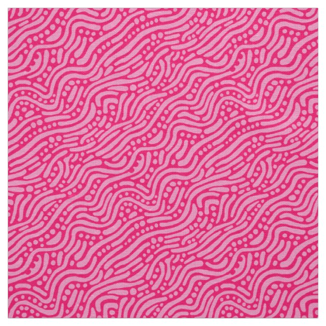 Tecido Abstrato Pattern 110523 - Rosa e Neon Red (Modelo)