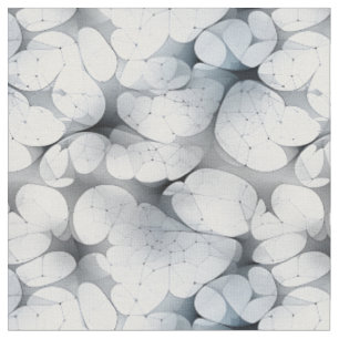Tecido Abstrato Preto, Cinza e Branco