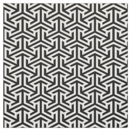 Tecido abstrato preto e branco design geométrico