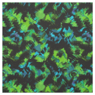 Tecido Abstrato preto e verde