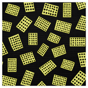 Tecido Abstrato Retângulos 081122 - Amarelo em preto