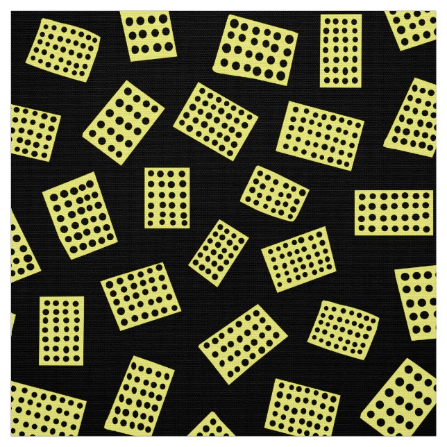 Tecido Abstrato Retângulos 081122 - Amarelo em preto (Modelo)