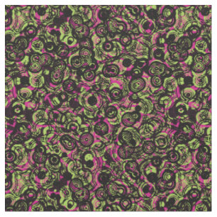 Tecido abstrato rosa verde e carvão