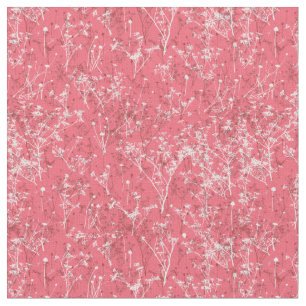 Tecido Abstrato selvagem Elegante moderno a rosa-coral