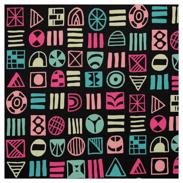 Tecido Abstrato Shapes 060617 Pattern - Cores 01 (Modelo)