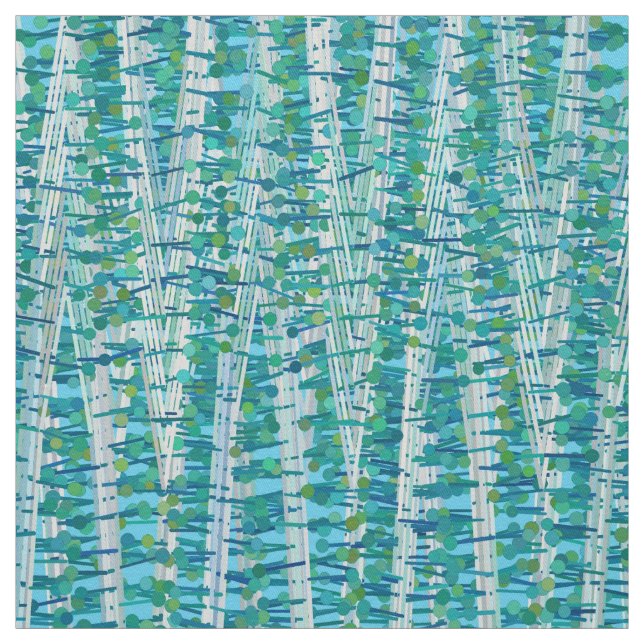 Tecido Abstrato, Turquesa e Aqua, com faixas e pontos (Modelo)