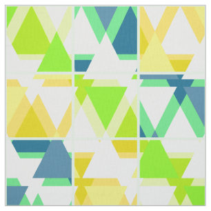 Tecido Abstrato verde amarelo