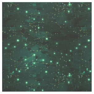 Tecido Abstrato Verde e Preto