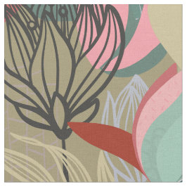 Tecido Abstrato Wild Rosa