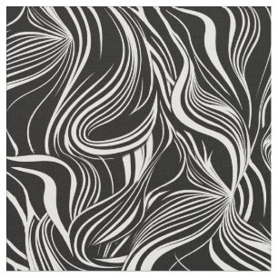 Tecido Abstratos contínuos criativos em preto e branco