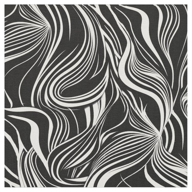 Tecido Abstratos contínuos criativos em preto e branco (Detalhe)