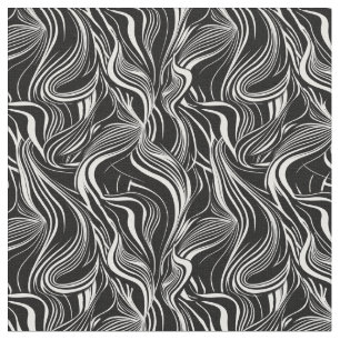 Tecido Abstratos criativos de preto e branco sem costura