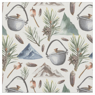 Tecido Acampamento, Caminho, Exterior e Natureza  