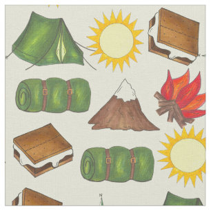 Tecido Acampamento de verão caminhando ao ar livre da Sun