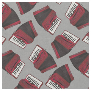 Tecido Accordions Music Cinza