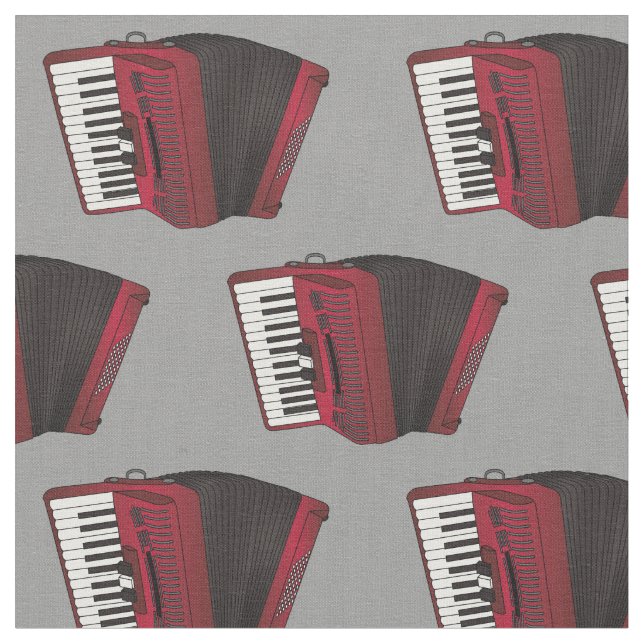 Tecido Accordions Music Cinza (Detalhe)