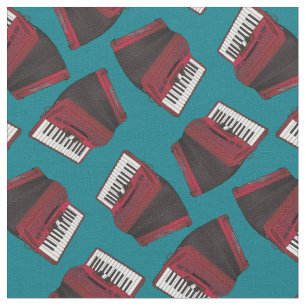 Tecido Accordions Music Musical Teal