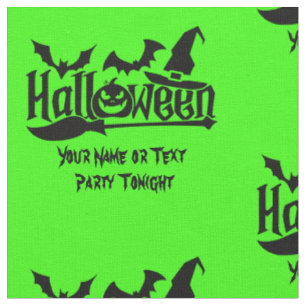 Tecido Adicione Seu Nome Texto Halloween Palavras Bats Ve