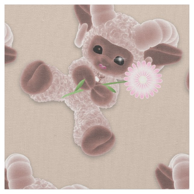 Tecido Adorável Bebê Plush Toy Ram Chocolate (Detalhe)