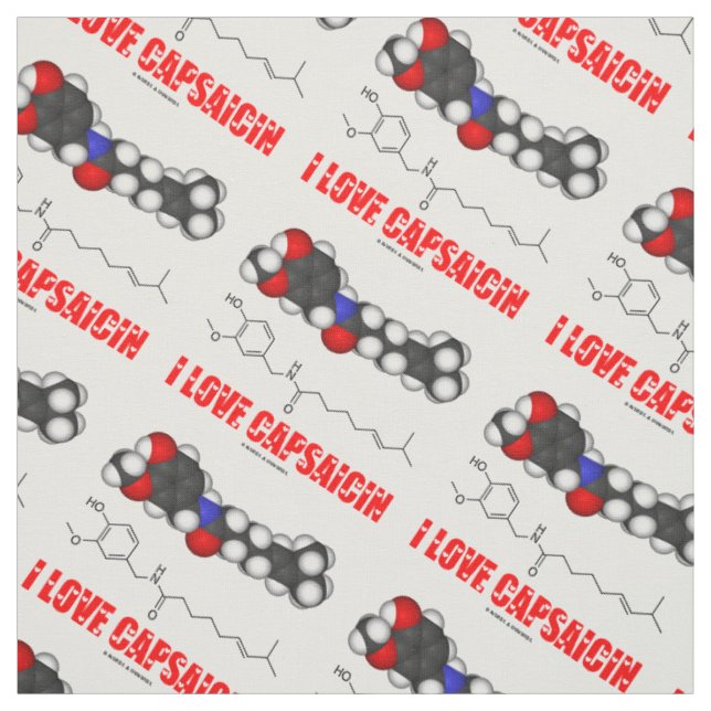 Tecido Adoro Capsaicina Chili Pepper Molecule Química (Modelo)