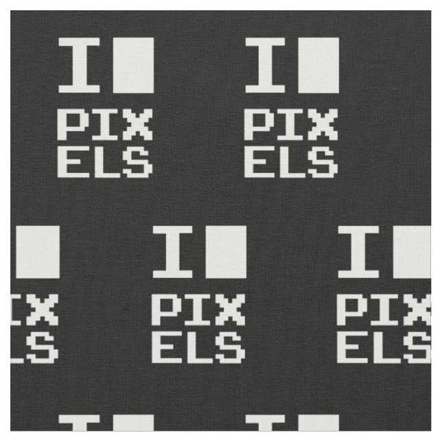 Tecido Adoro Pixels, design de geek, arte de pixel (Detalhe)