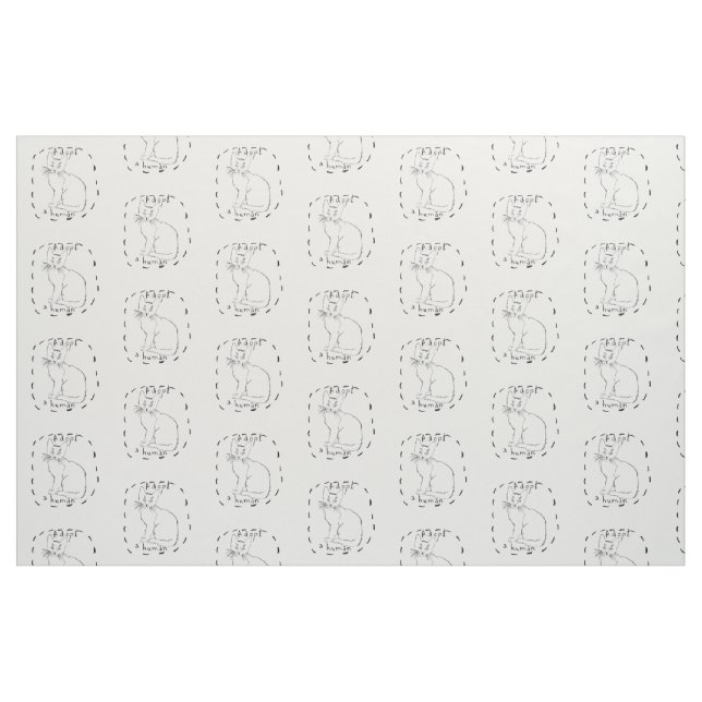 Tecido Adote um humano (Fat Quarter)