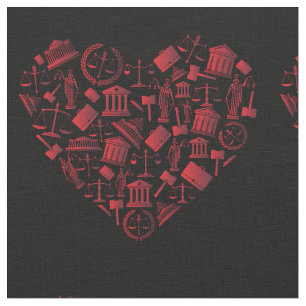 Tecido Advogado Coração Vermelho - Arte Grunge de Amor pe