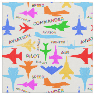 Tecido Aeronaves Coloridas da Aviação Militar