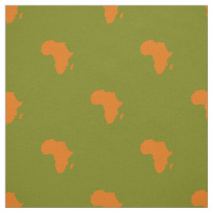 Tecido África Continente Matcha Verde Pumkin Laranja