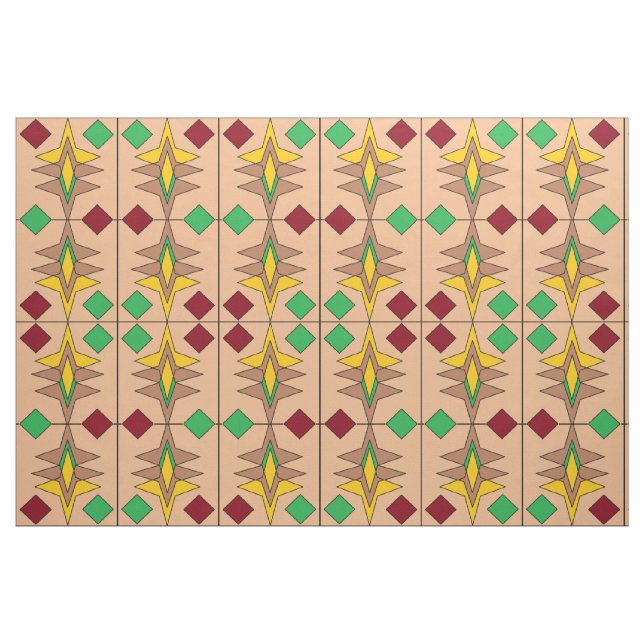 Tecido África - Estrela Quadrada (Fat Quarter)