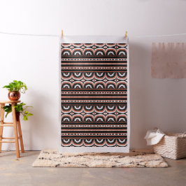 Tecido Africano Tribal Black - Laranja White