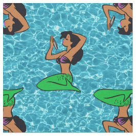 Tecido afro latina mermaid ocean