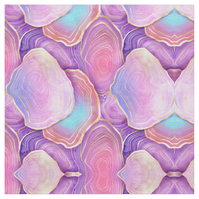 Tecido agate de lavanda dourada rosa-do-mar com abstrato (Detalhe)