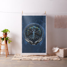 Tecido Água e Sabedoria: A Árvore Celta Mística da Vida