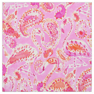Tecido Aguarela cor-de-rosa do FLAMINGO CONVO Paisley